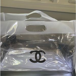 Clear Chanel tote bag